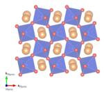 Bridgmanite, viewed down [001] in the <i>Pbnm</i> setting © S. Merkel, Univ. Lille, France