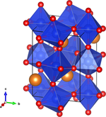 Bridgmanite, viewed down [100] in the <i>Pbnm</i> setting © S. Merkel, Univ. Lille, France