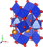 Bridgmanite, viewed down [001] in the <i>Pnma</i> setting © S. Merkel, Univ. Lille, France